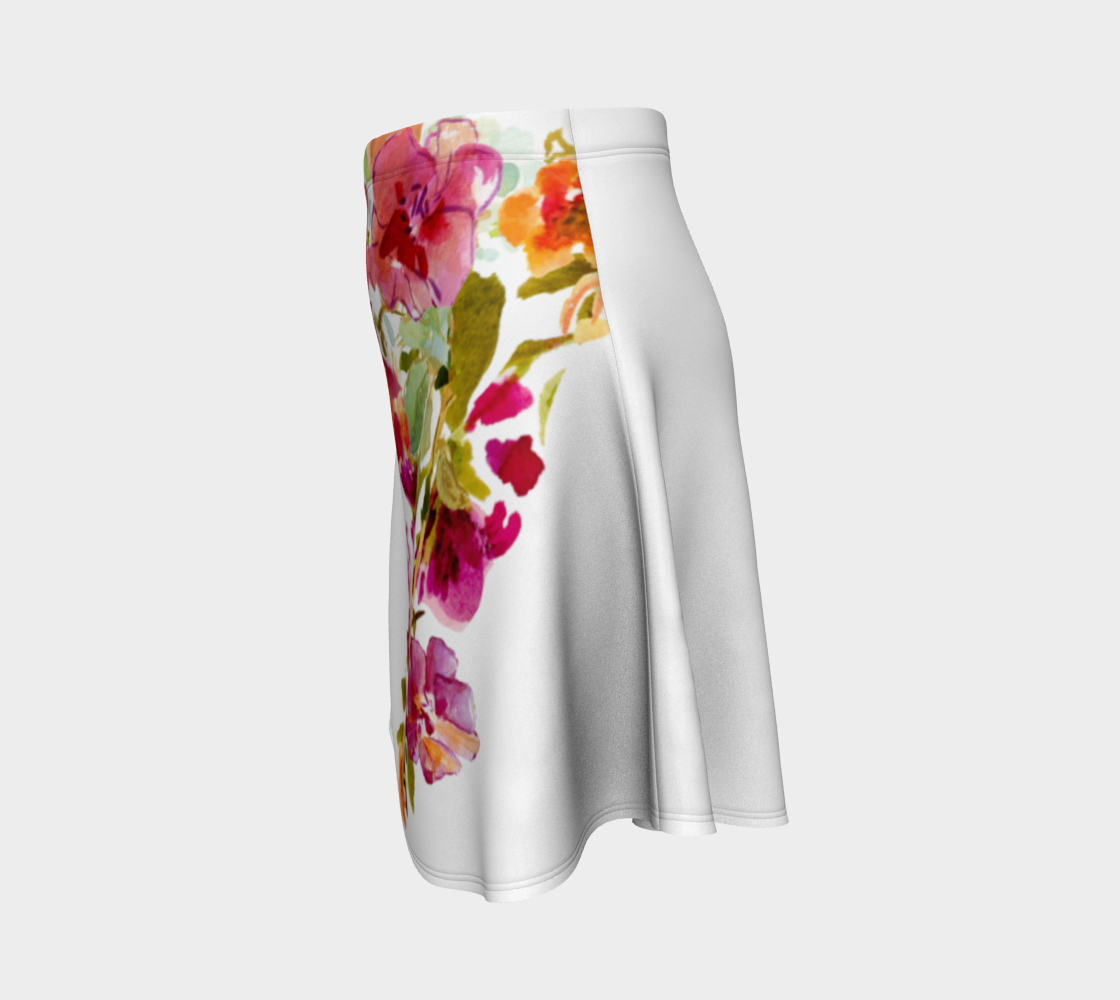 Renée White Flare Skirt