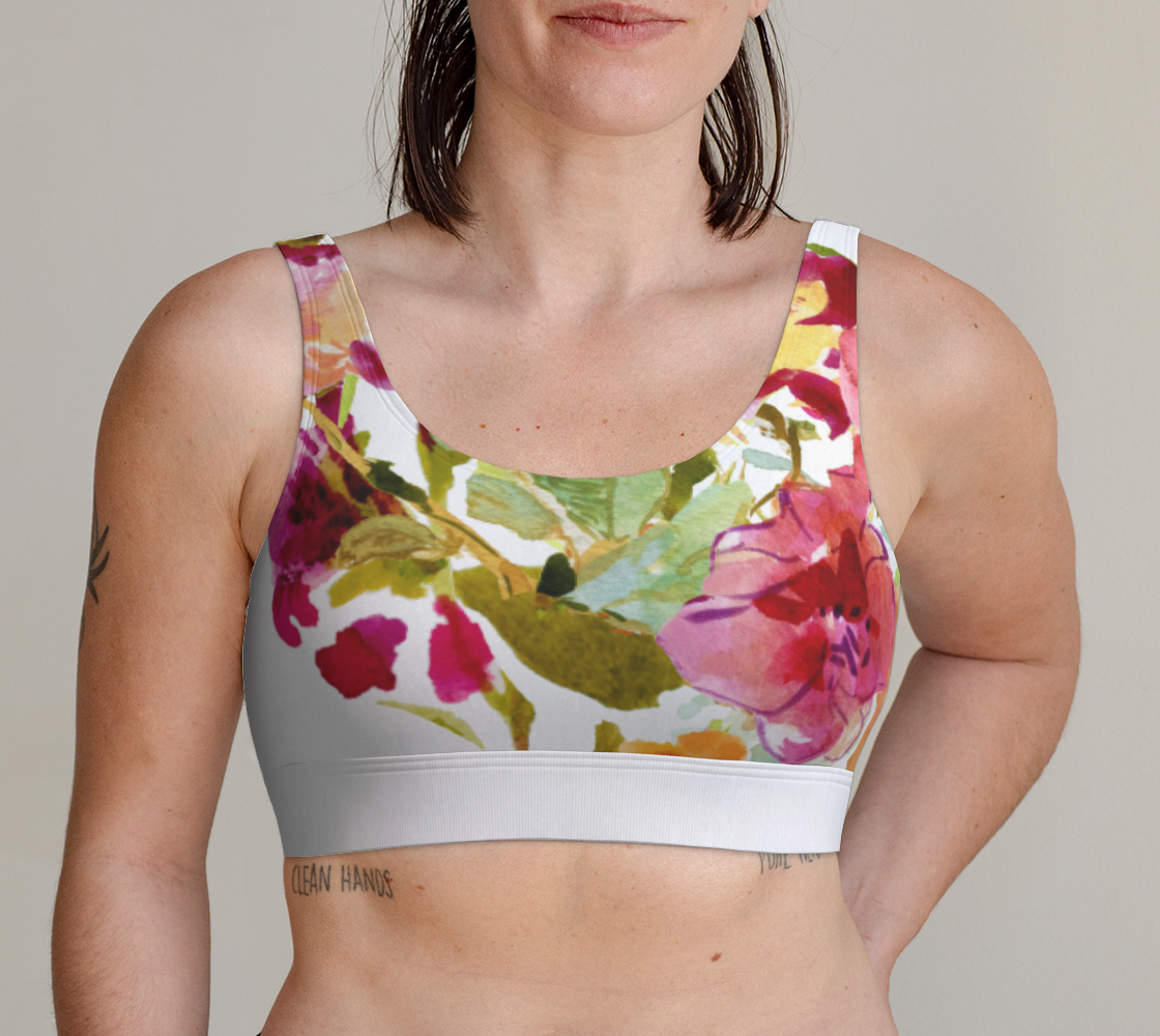 Renée White Scoop Bralette