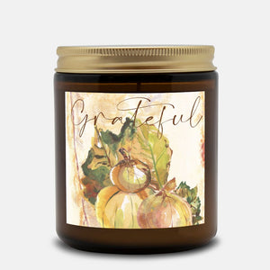 Soy Wax Hand-Poured Thanksgiving Grateful Fall Candle (9 oz)