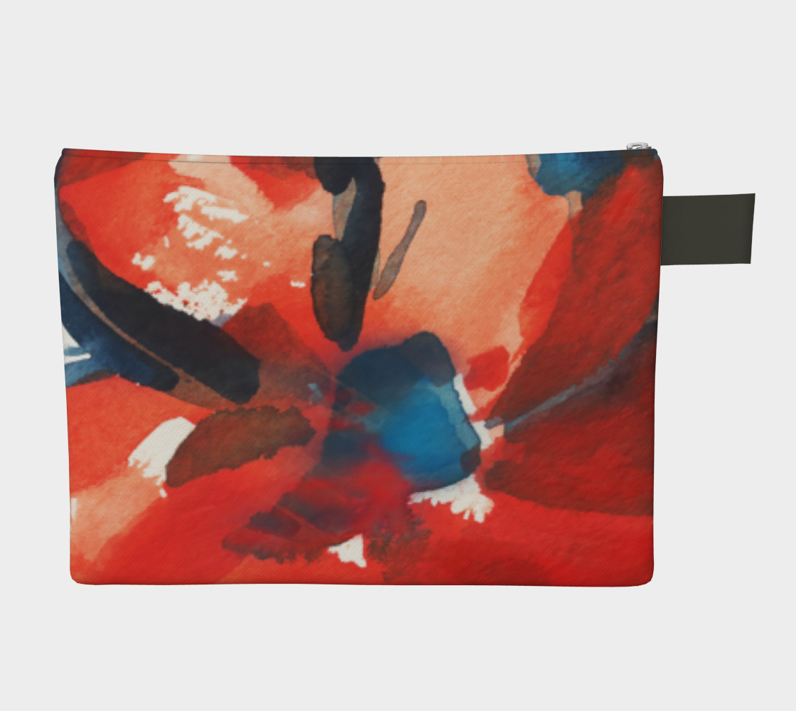 Zipper Carry-All Red White & Blue Floral