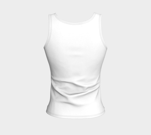 Renée White Fitted Tank Top Long