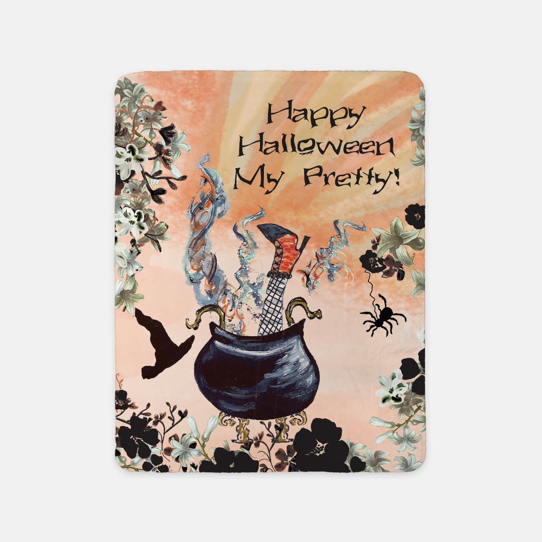 WITCH'S BREW Sherpa Blanket - 30" x 40"(SAND)