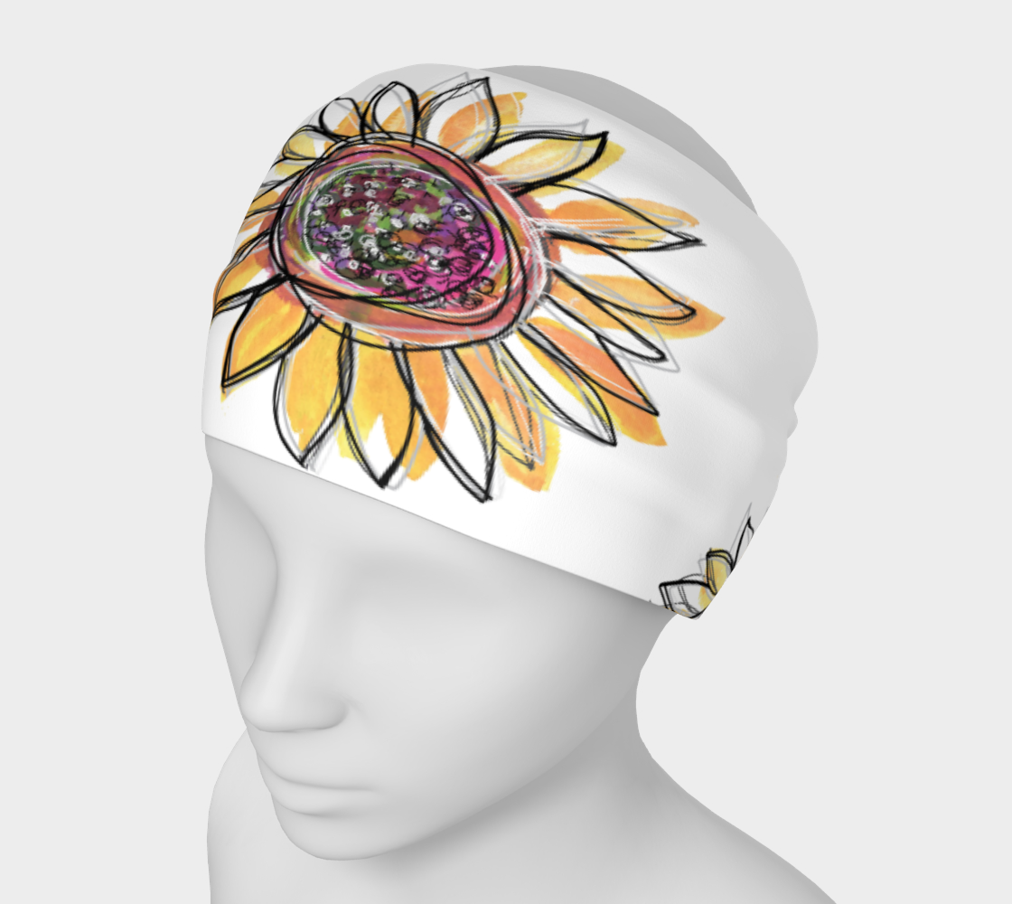 Sunflower White Headband