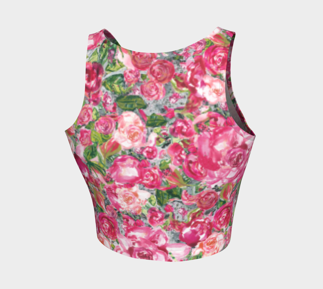 Love and Roses Athletic Crop Top