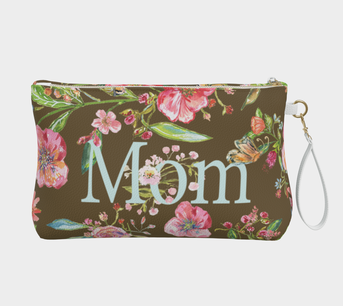 Vegan Leather Pouch - Mom Brown