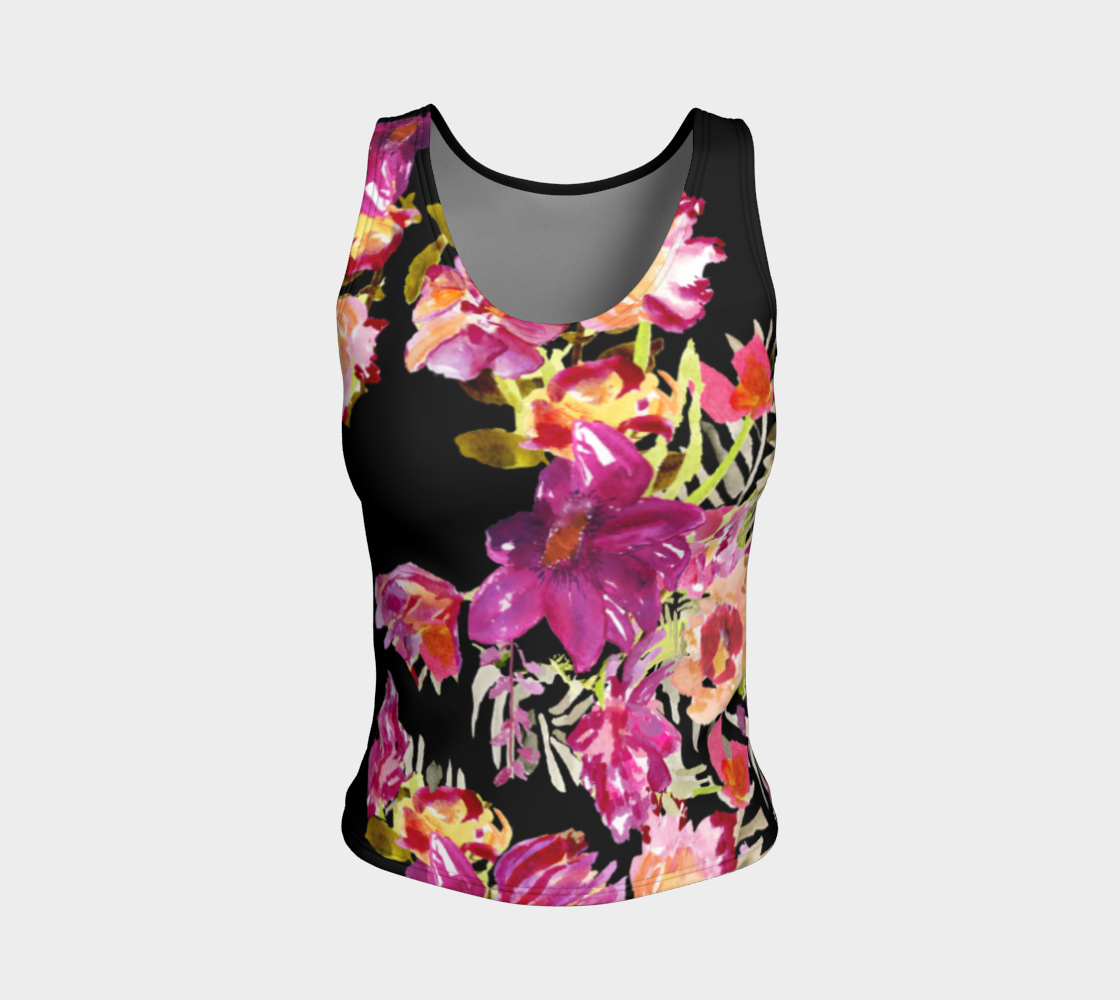 Renée Black Fitted Tank Top Regular