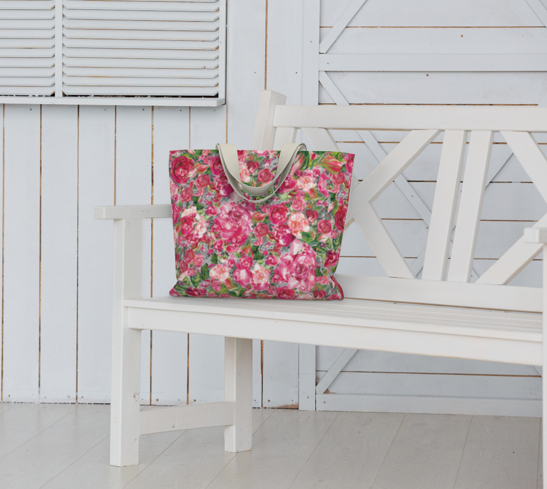 Love and Roses Large Tote Bag