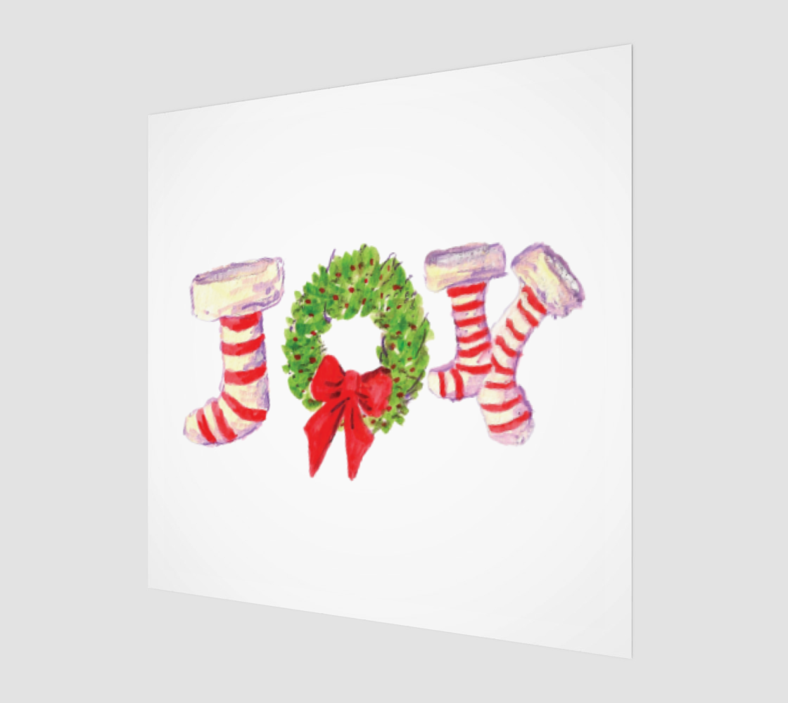 Joy Stockings Art Print (square)