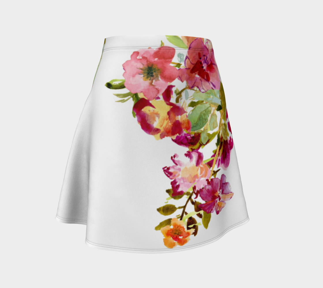 Renée White Flare Skirt
