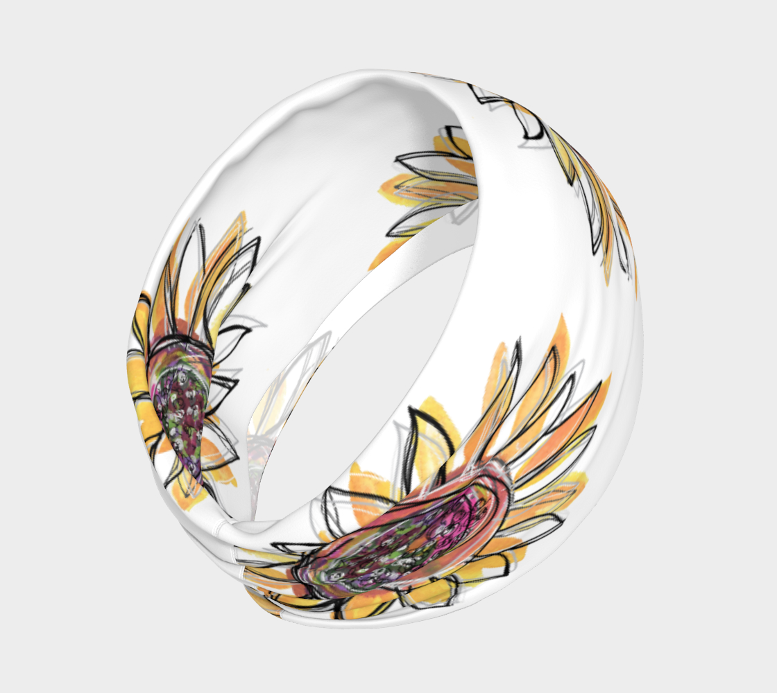 Sunflower White Headband