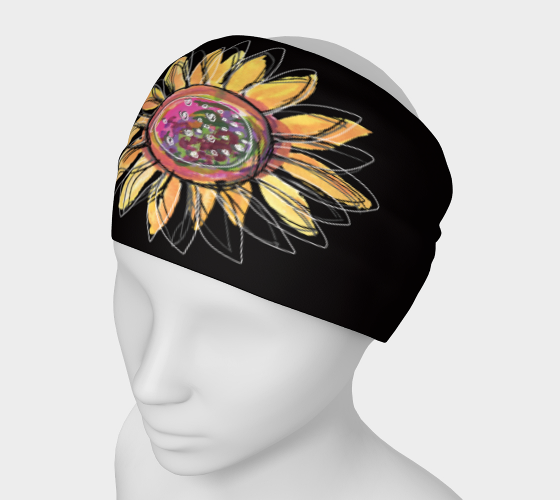 Sunflower Black Headband
