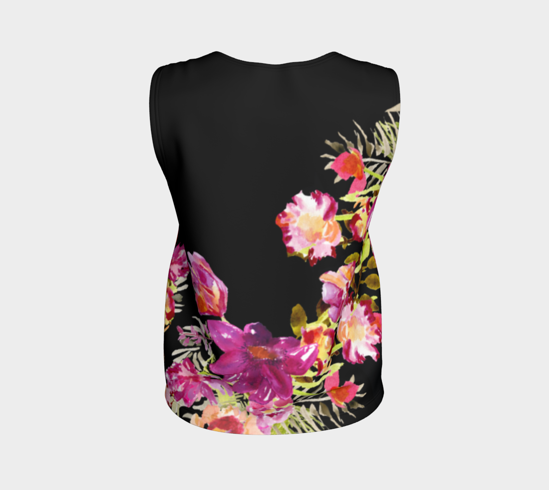 Renée Black Loose Tank Top