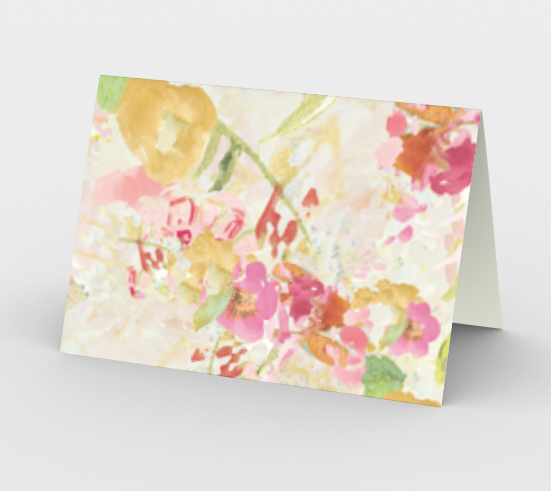 Pastel Design - 3 Blank Inside Greeting Cards