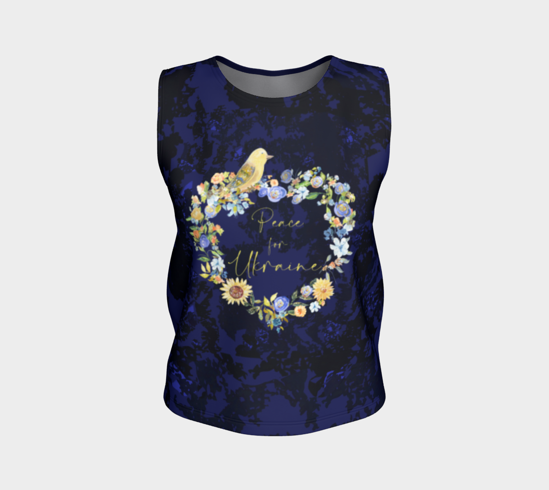 Peace for Ukraine Loose Tank Top Long