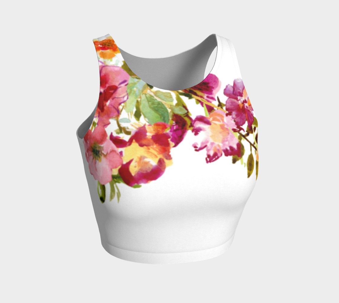 Renée White Athletic Crop Top