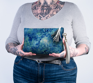 Vegan Leather Pouch Blue Life