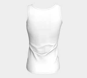 Renée White Fitted Tank Top Long