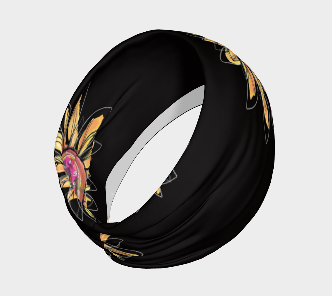Sunflower Black Headband