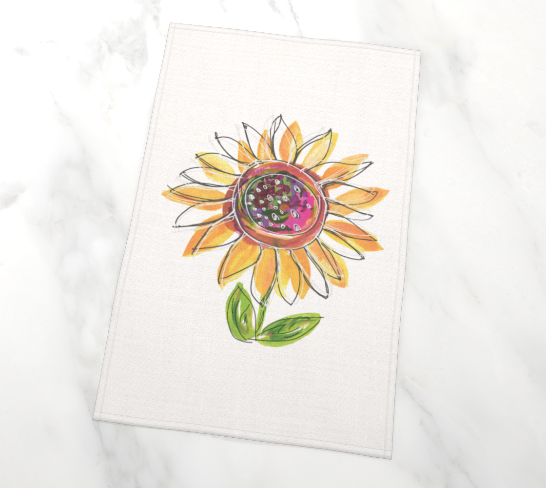 Sunflower Tea Towel