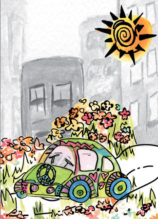 Blank VW Bug Card - Dreams After All