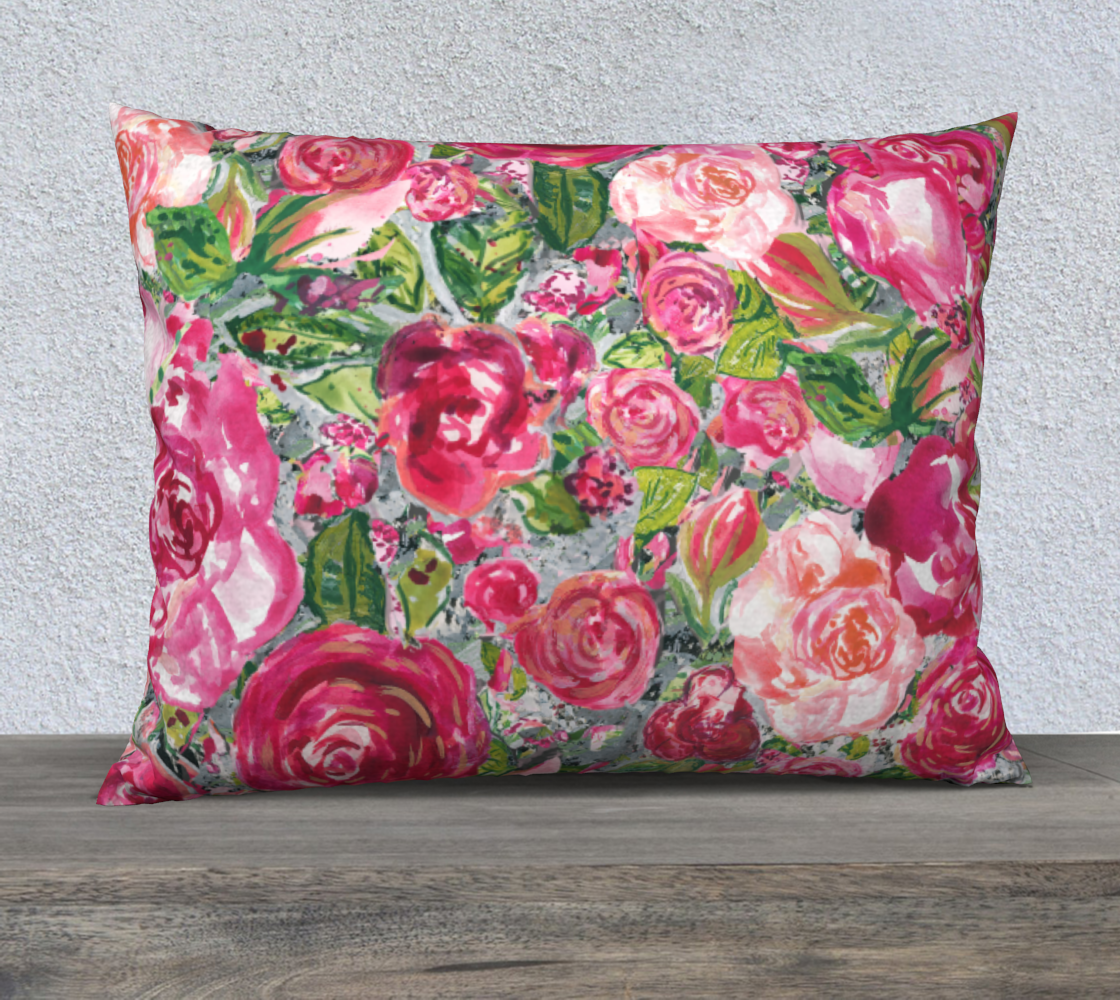 Love and Roses Rectangle Lumbar Pillow - Love and Roses Pillow Cover