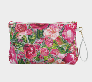 Vegan Leather Pouch Love and Roses
