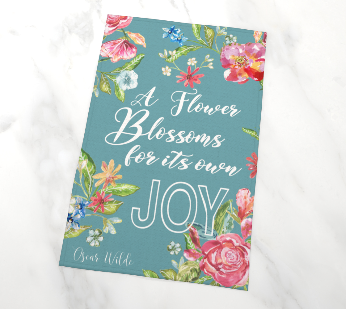 Tea Towel - Oscar Wilde Flower Blossoms