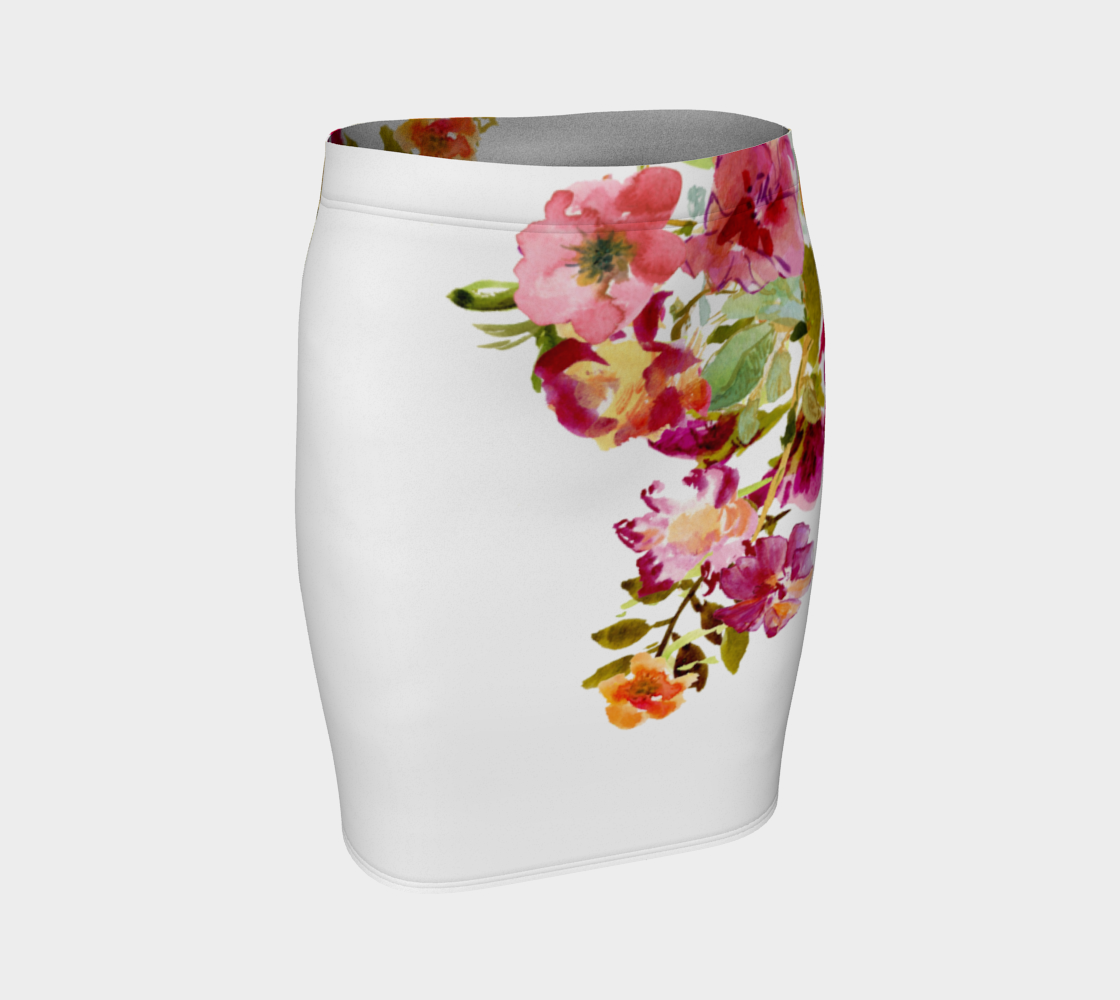 Renée White Fitted Skirt