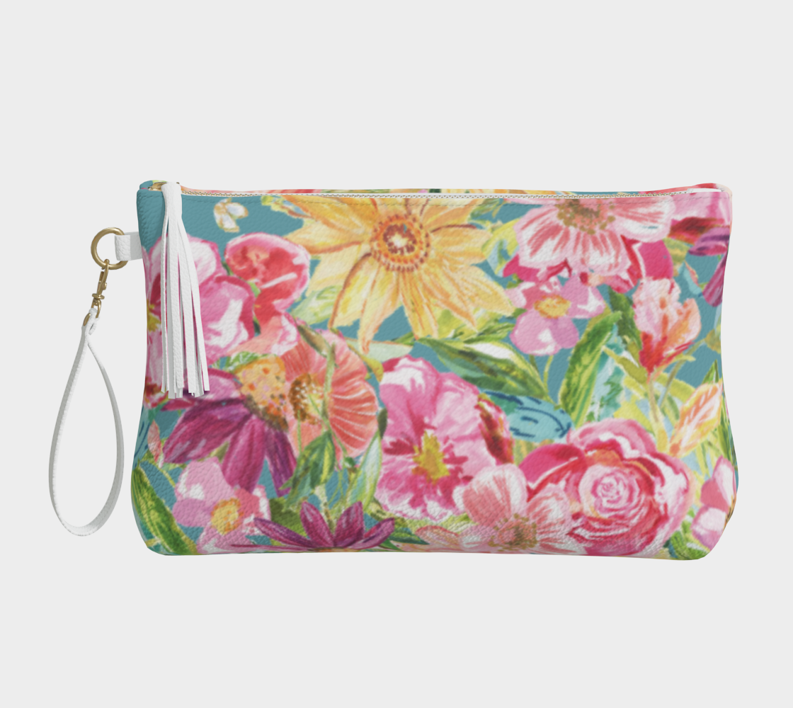 Vegan Leather Pouch Oscar Floral Only