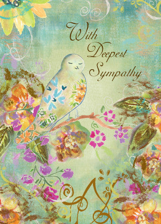 Dainty Bird Sympathy Card - Dreams After All