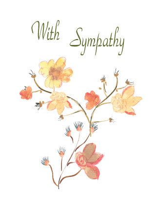 Fall Flowers Sympathy Card - Dreams After All