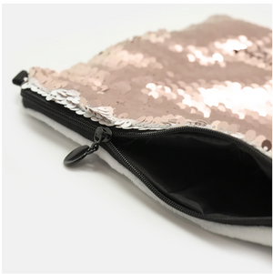 COSMETIC BAG - ROSE'S COTTAGE / ROSE GOLD SEQUINS - Dreams After All