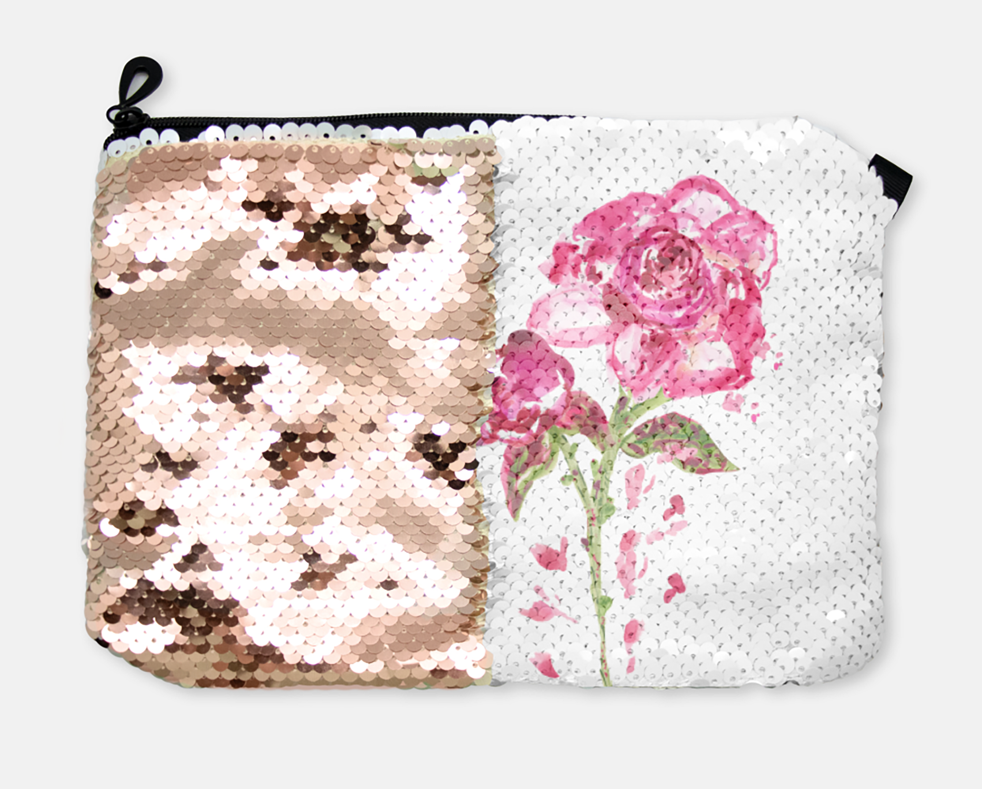 COSMETIC BAG - BEAUTIFUL YOU / ROSE GOLD SEQUINS - Dreams After All