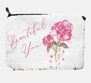 COSMETIC BAG - BEAUTIFUL YOU / ROSE GOLD SEQUINS - Dreams After All