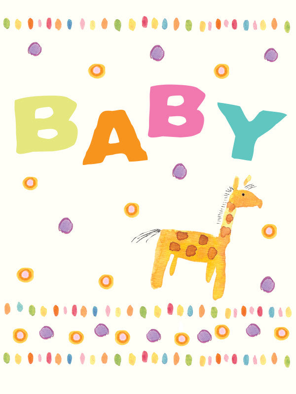 Happy New Baby Giraffe Greeting Card - Dreams After All
