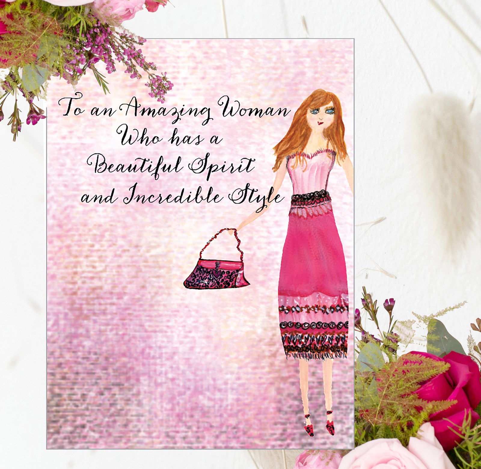 Happy Birthday to an Amazing Woman Greeting Card