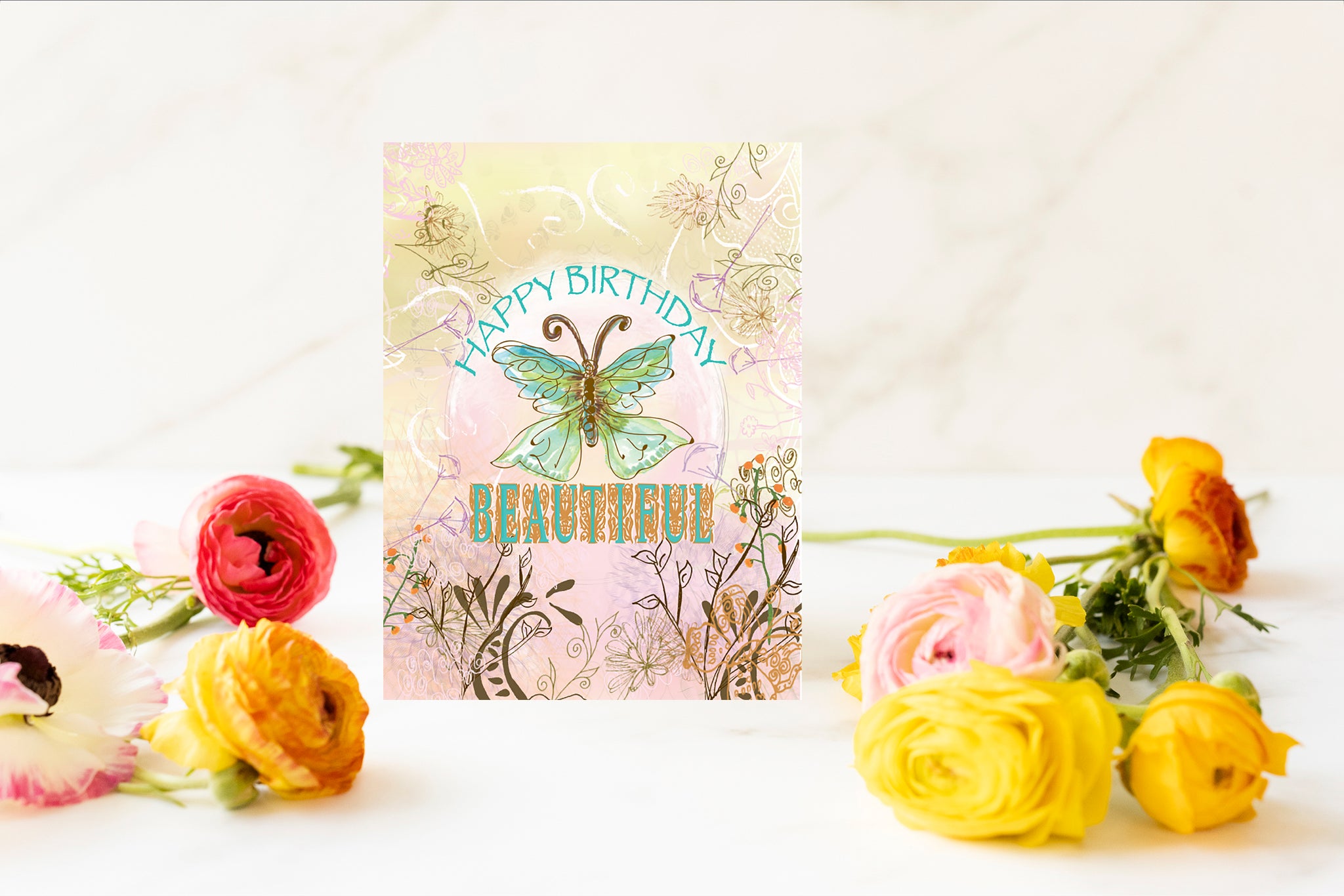 Happy Birthday Caterease Beautiful Happy Birthday Card