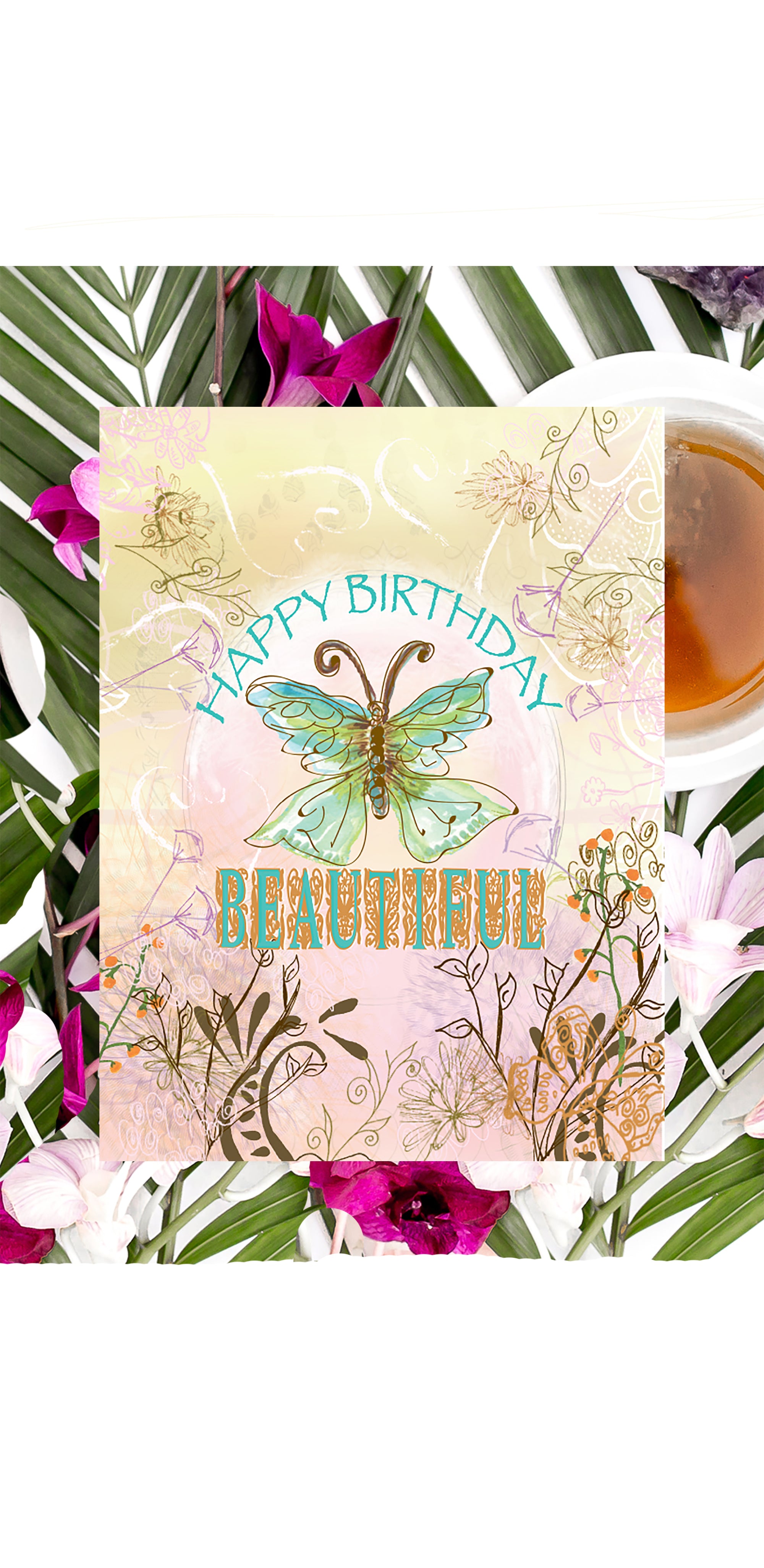 Happy Birthday Beautiful Greeting Card