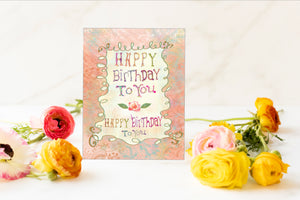 Singing the Happy Birthday Song Greeting Card