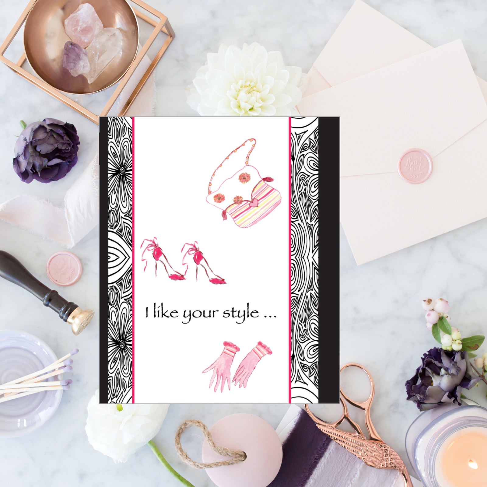 Gloves and Purses Birthday Card - Dreams After All