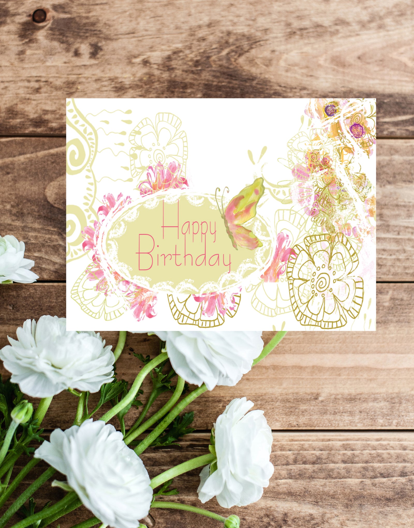 White Lace Birthday Gift Enclosure