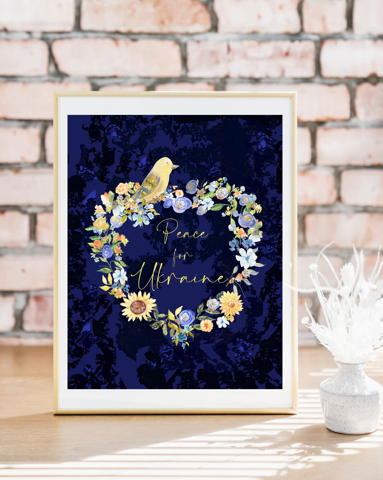 Peace for Ukraine Poster Art Print 8" X 10"