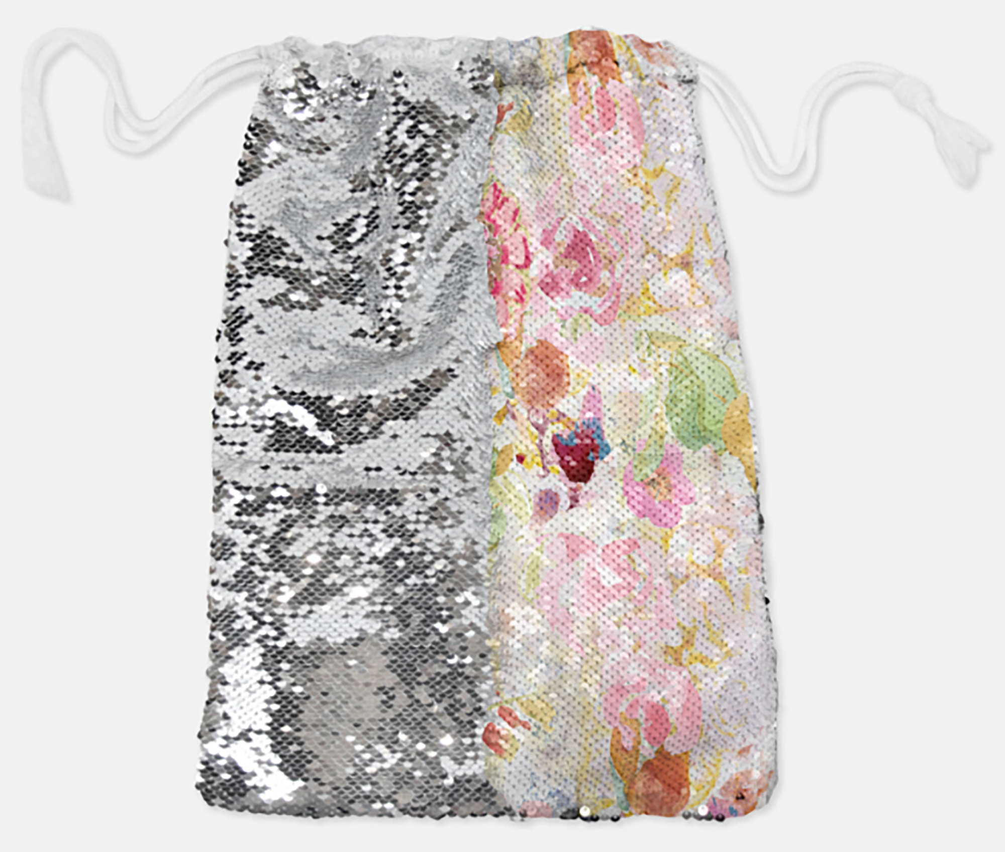 DRAWSTRING BAG - MOM'S PASTEL / SILVER SEQUINS - Dreams After All