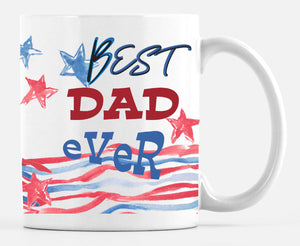Best Dad Ever Patriotic Mug