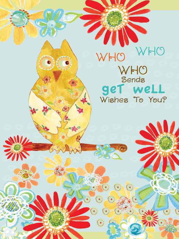Get Well Owl Greeting Card