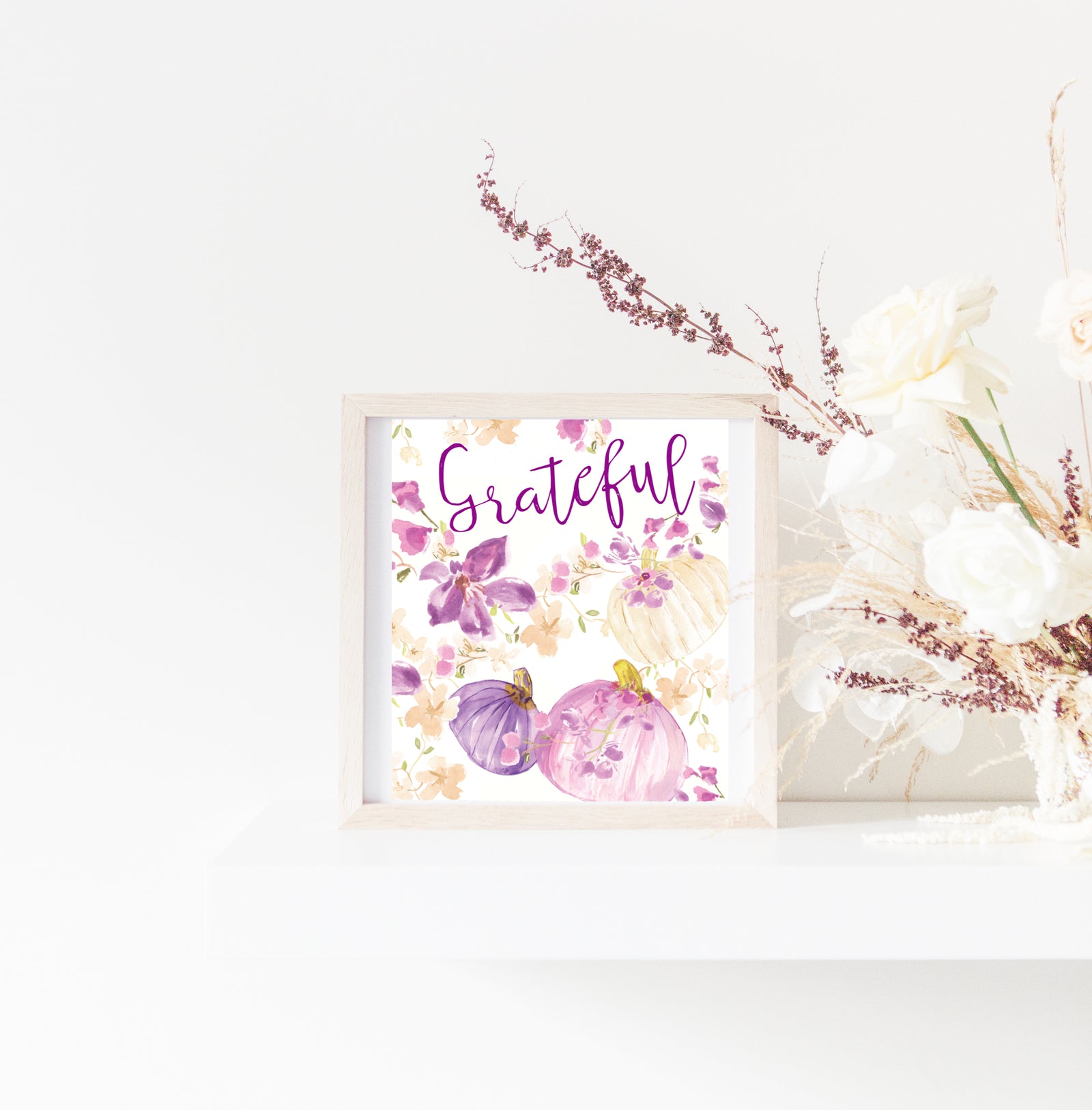 Grateful Purple Pumpkins Art Print