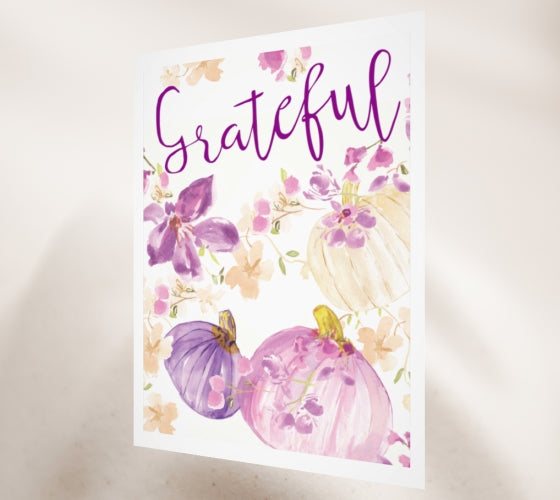 Grateful Purple Pumpkins Art Print