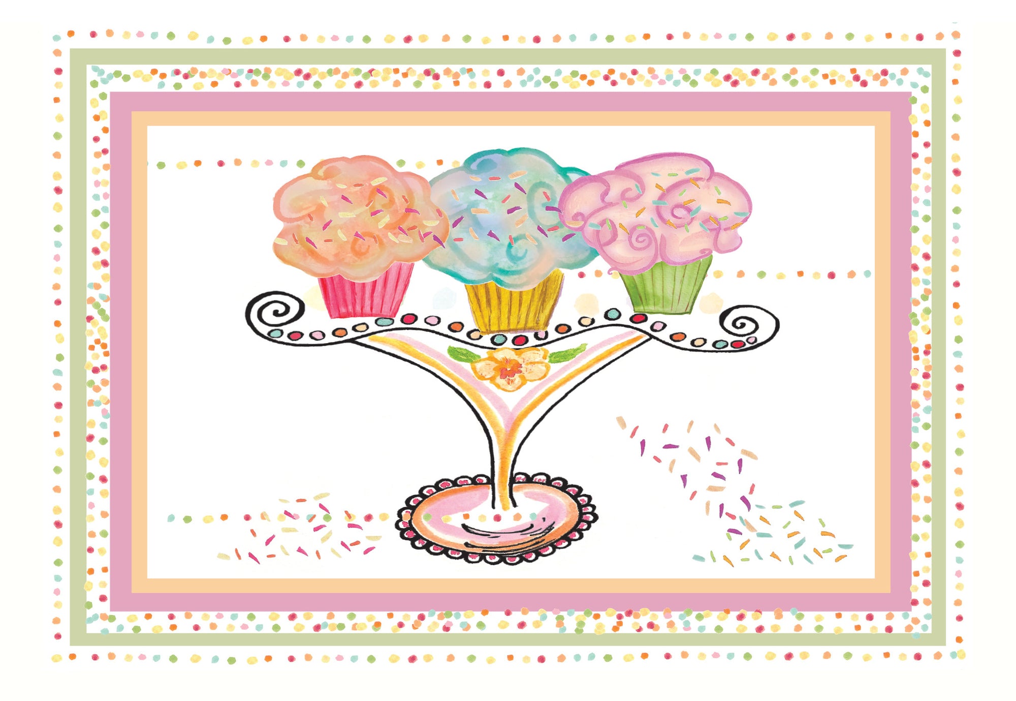 Cupcake Sprinkles Gift Enclosure - Dreams After All
