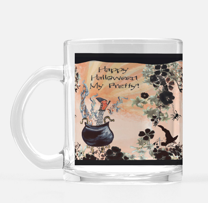 Halloween Witch's Brew Glass Mug 10 oz. - Dreams After All