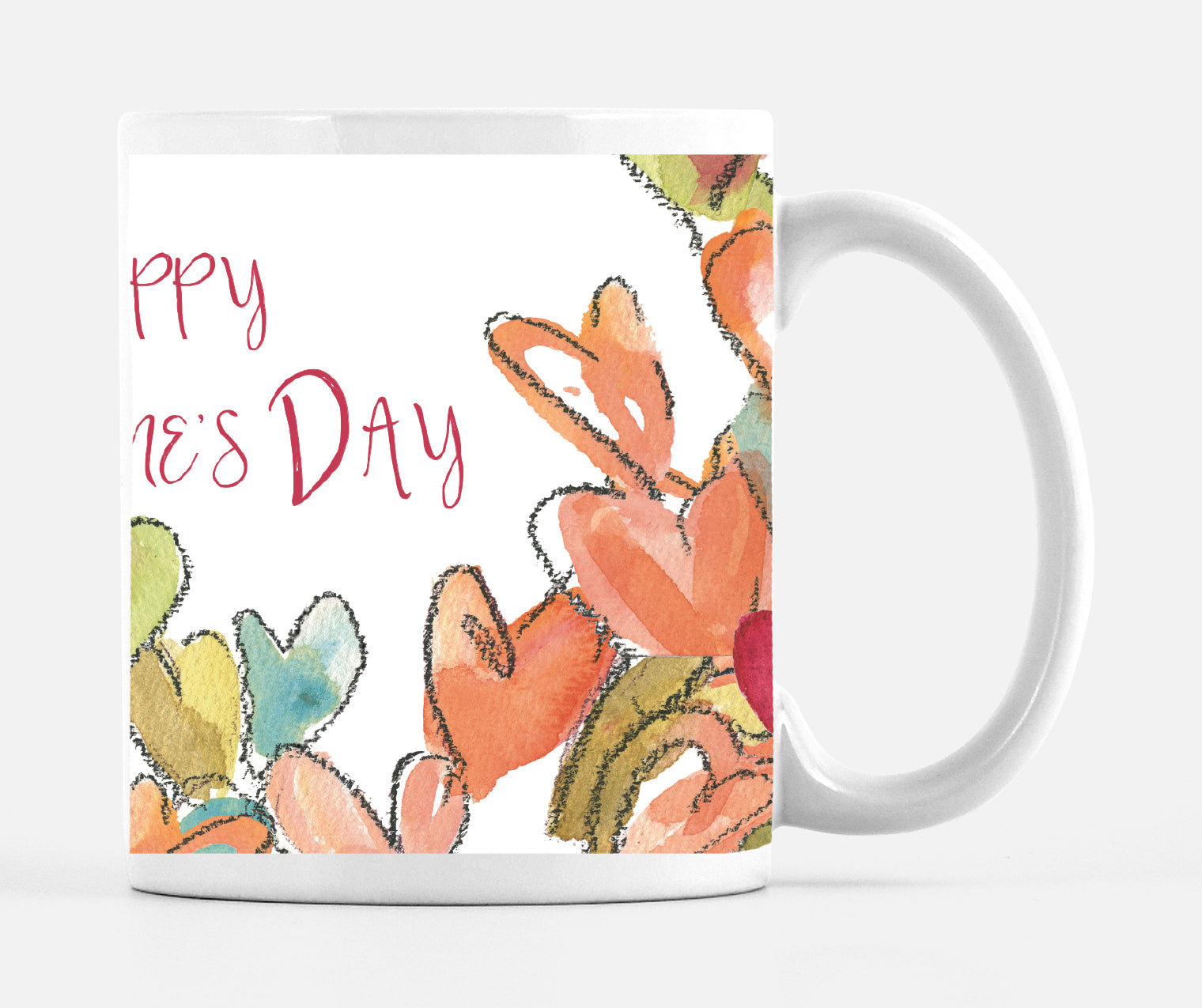 Happy Valentine's Day Chalk Heart Mug - Dreams After All